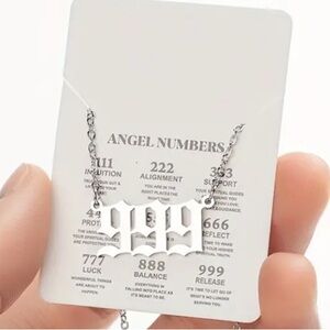 999 Angel Number Silver Necklace